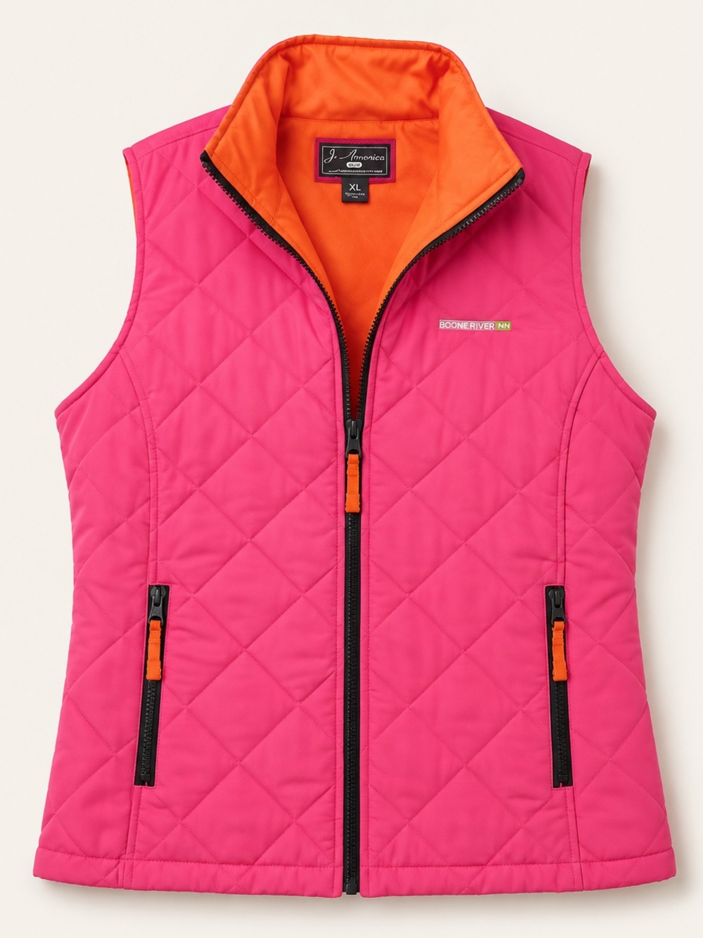 J. America Hot Pink Quilted Vest | Ocoee River TN | XL